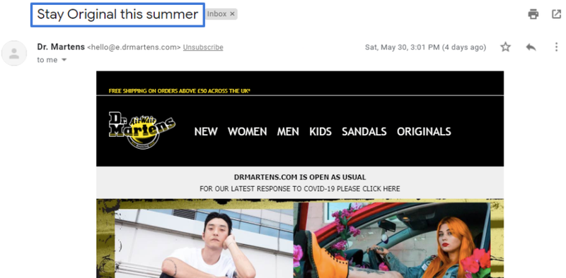 Create unique subject lines