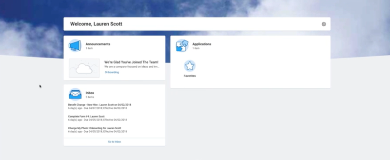 Workday’s tailored onboarding experience for each individual employee.