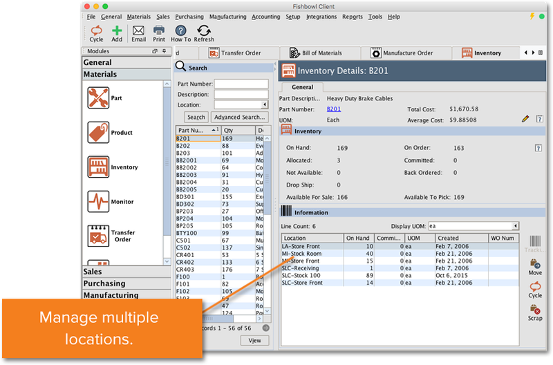 pricing for fishbowl inventory