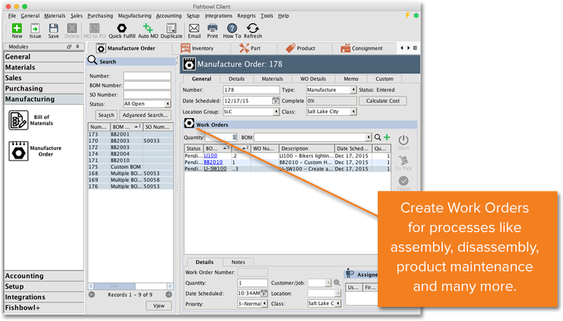 fishbowl inventory sales order manufacturing