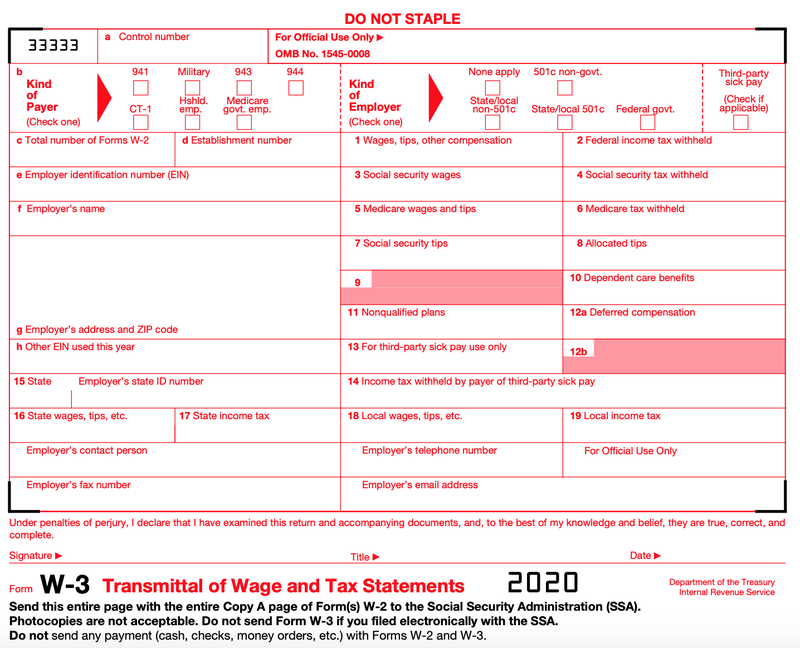 office-supplies-forms-record-keeping-2020-irs-tax-form-w-3-transmittal-of-wage-tax