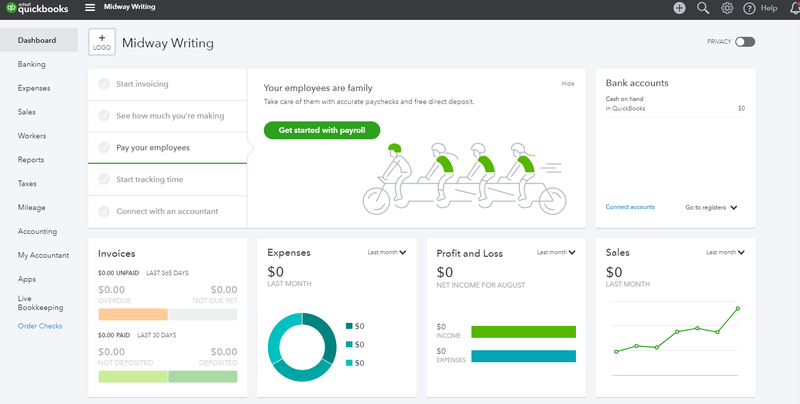 Quickbooks Online Charts And Graphs