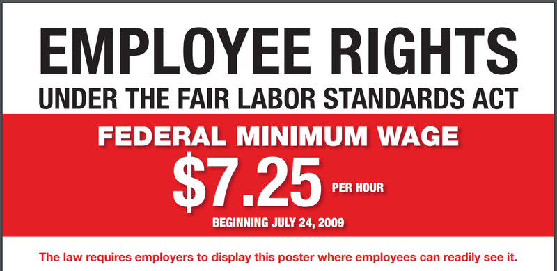Screenshot of DOL's FLSA poster