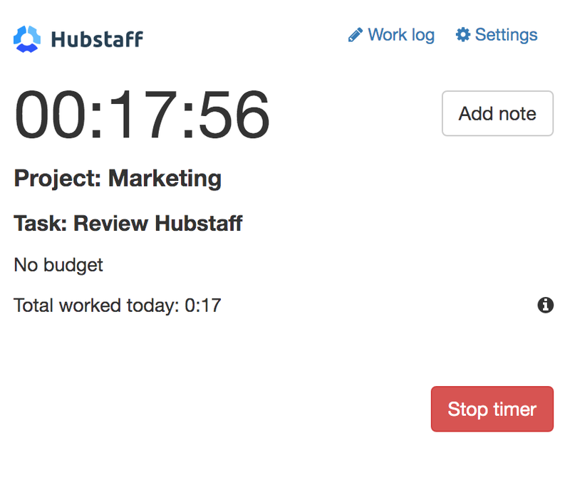 hubstaff timer