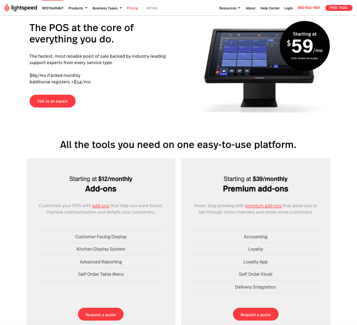 lightspeed onsite master multiple registers