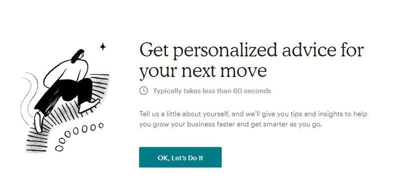 Mailchimp Advice Screen View