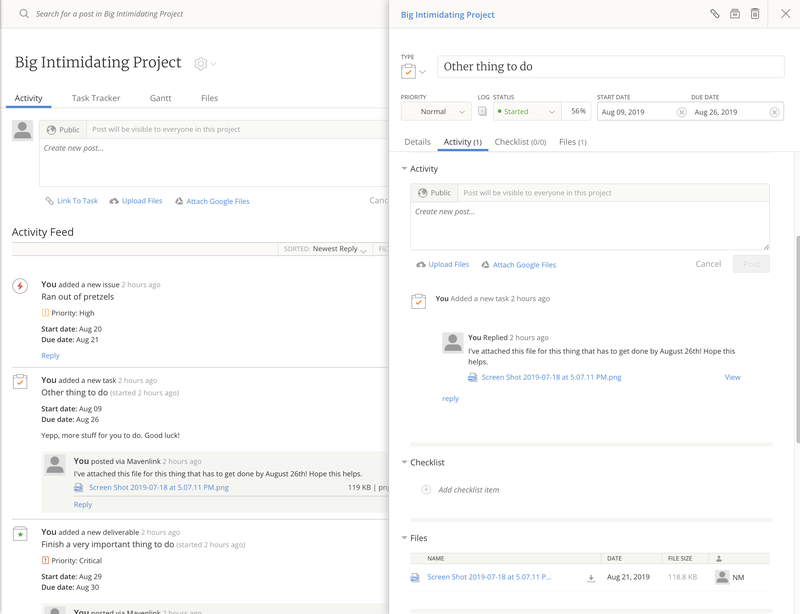 Mavenlink Gantt Chart