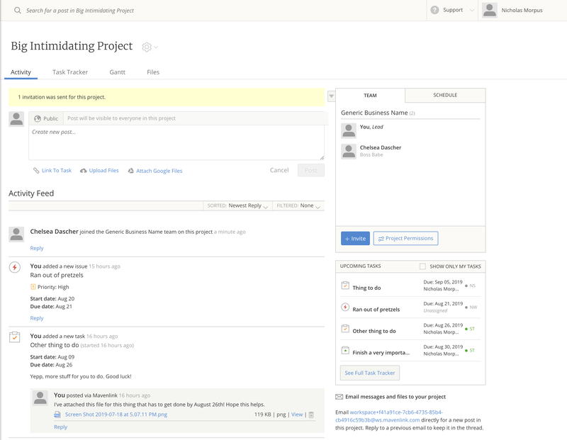 Mavenlink Gantt Chart