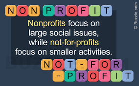 Graphic explaining the difference between nonprofit and not-for-profit