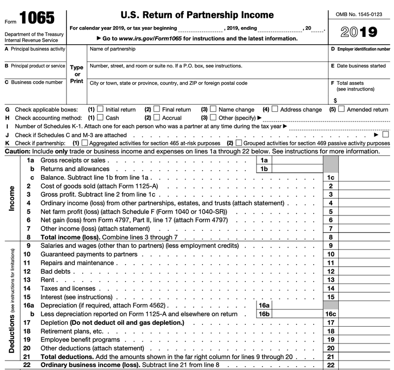 completed form 1065 example