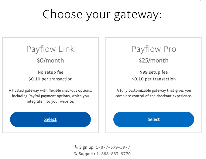 The pricing and feature differences between Payflow Link and Payflow Pro.