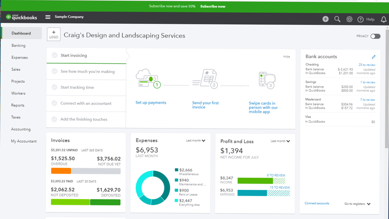 quickbooks home budgeting software