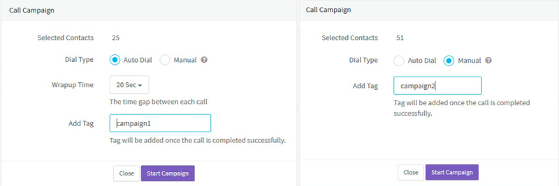 Screenshot of Agile CRM interface