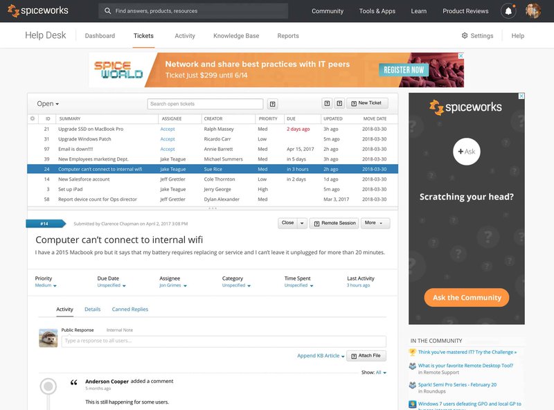 spiceworks help desk for mac