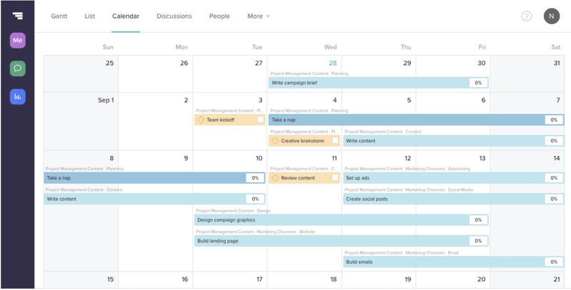 Insightly Gantt Chart