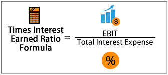 Times interest earned ratio formula displayed graphically