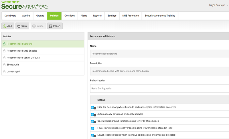 webroot secureanywhere endpoint protection