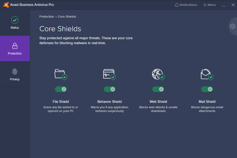 avast pro file system shield will not start