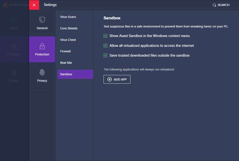 avast firewall settings private or public