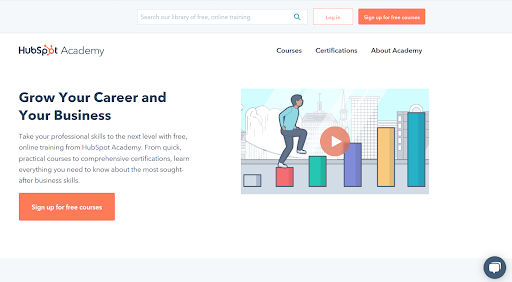HubSpot Academy landing page