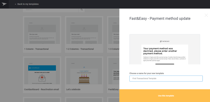 Mailjet's email templates