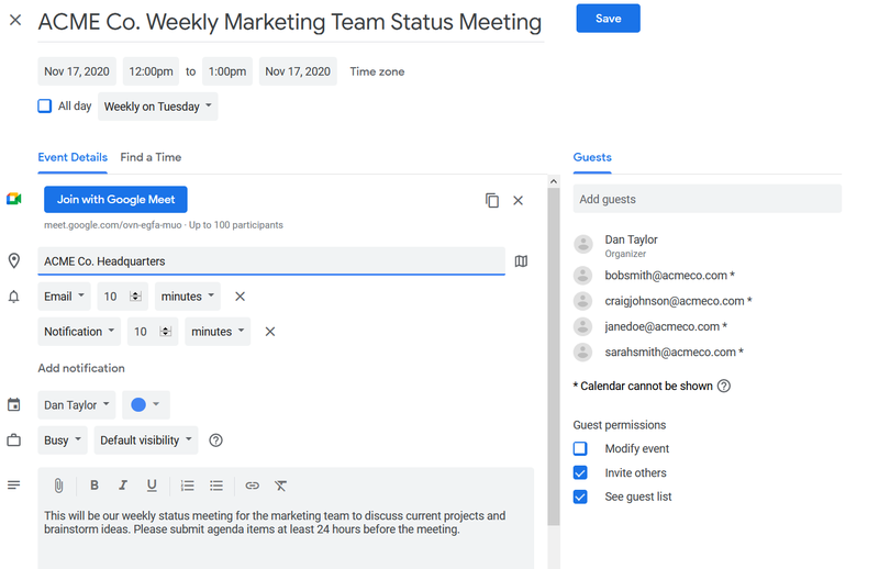 A Step By Step Guide To Scheduling A Google Meet The Blueprint