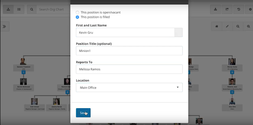 Built for Teams lets you add positions to your organizational chart
