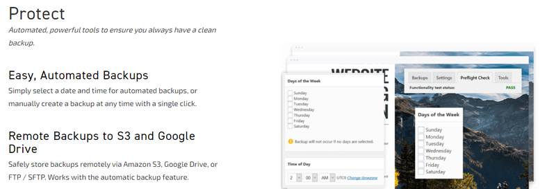 The frequency selection tool to automate backups with Total Upkeep.