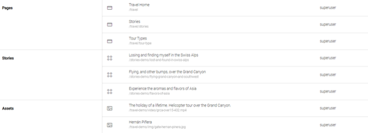 A screenshot of the tagging section of Magnolia's CMS.